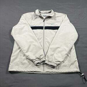 Vintage Nike Y2K Silver Tag Mens Large Track Zip Up Windbreaker Gray Swoosh